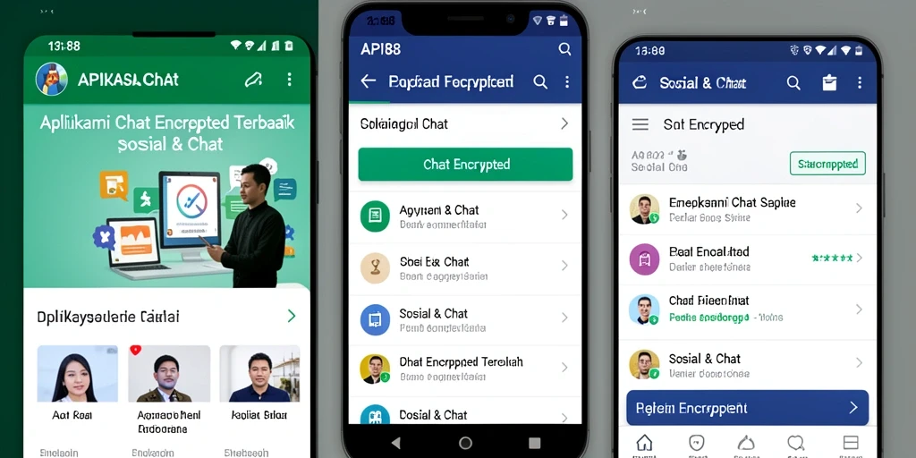 Antarmuka pengguna API88 saat chatting dengan fitur Chat Encrypted.
