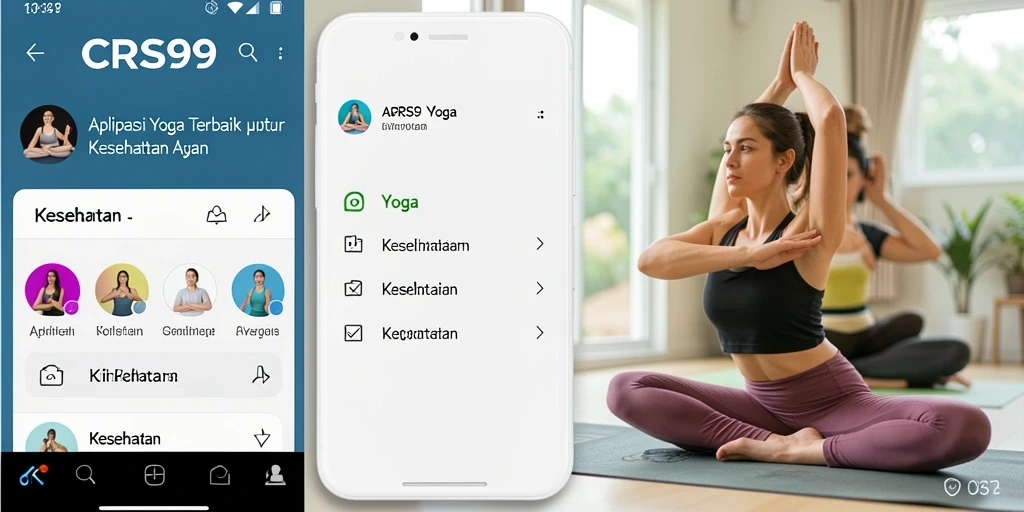 Antarmuka CRS99 dengan pilihan latihan Yoga yang beragam.