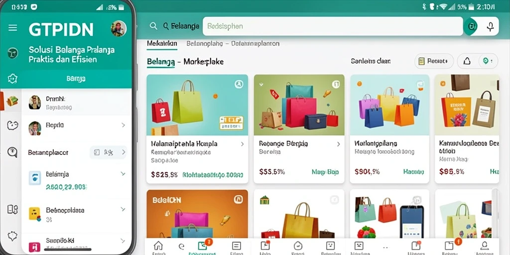 Tampilan antarmuka GTPIDN yang menarik dan mudah digunakan untuk berbelanja.