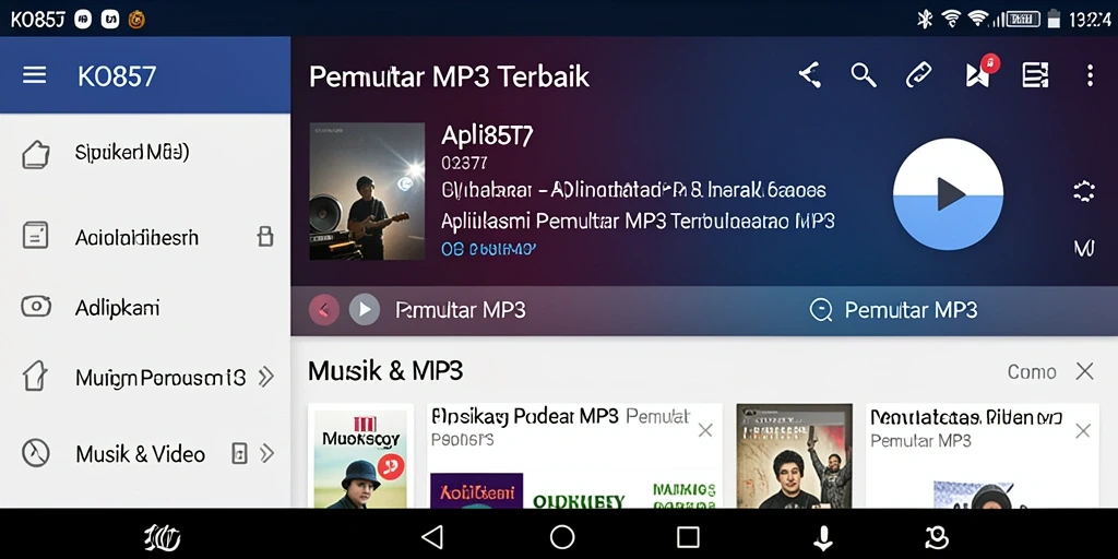 Antarmuka aplikasi KO857 yang menarik dan mudah digunakan.