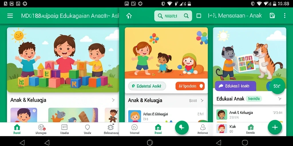 Tampilan antarmuka MDG188 untuk edukasi anak yang menarik dan interaktif.
