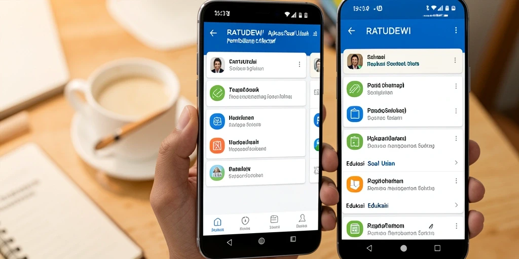 Antarmuka RATUDEWI menampilkan soal ujian yang interaktif dan informatif.