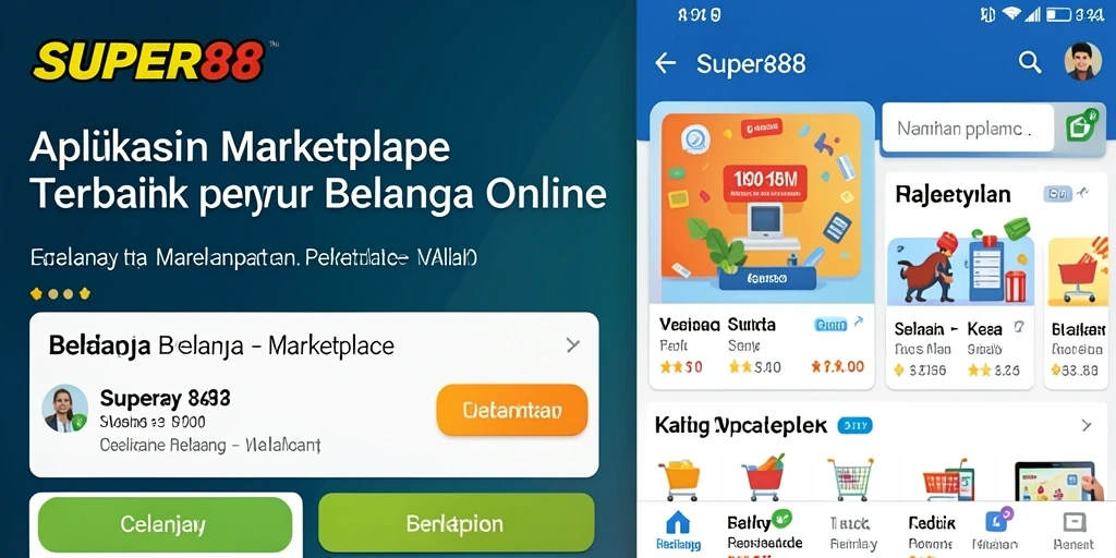 Tampilan antarmuka aplikasi SUPER88 yang sederhana dan mudah digunakan.