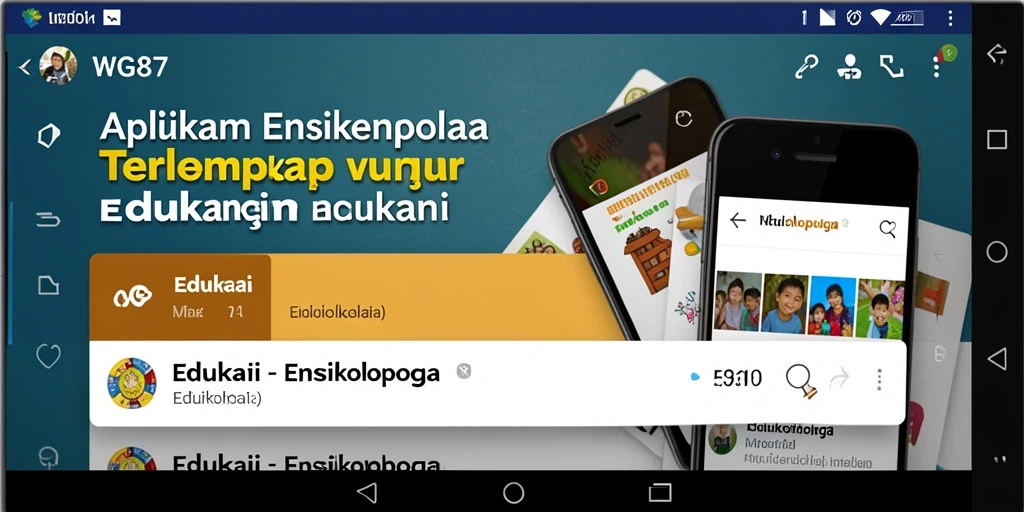 Antarmuka aplikasi Ensiklopedia WG87 yang informatif dan menarik.