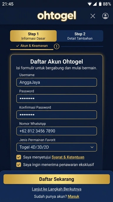 Panduan Mudah Registrasi Akun ohtogel untuk Pengguna Baru