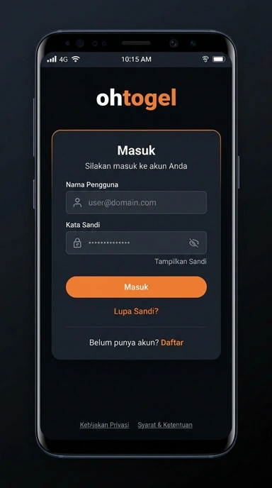 Cara Masuk Akun ohtogel untuk Pengguna Android